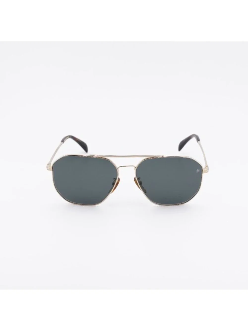 David Beckham DB 1041/S 006J QT Sunglasses Havana Aviator Frame, Green Lenses